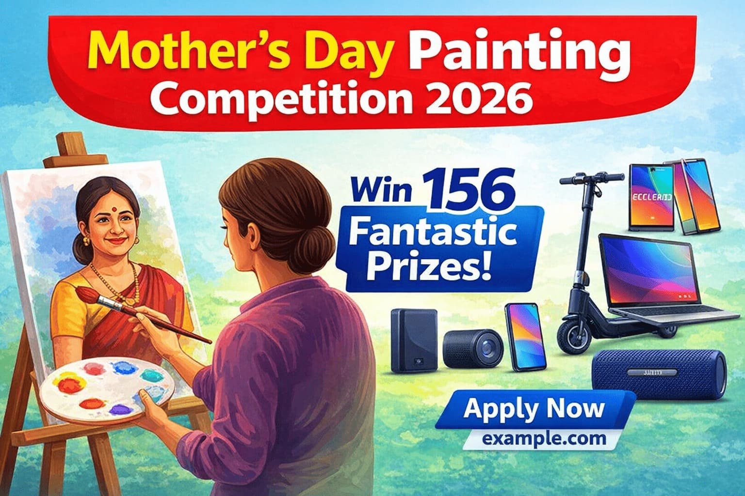 Mother's Day Painting Competition 2026: Win 156 Fantastic Prizes | Complete Details